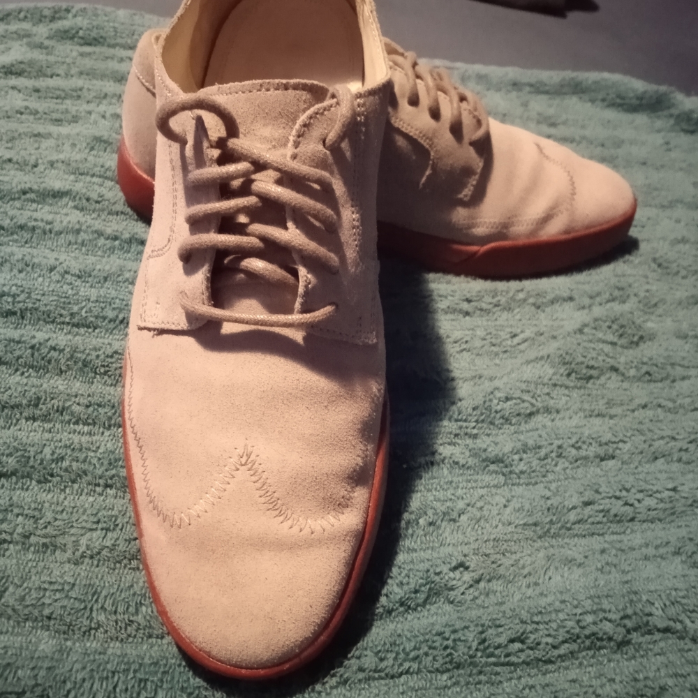 Cole Haan Men Shoes, Nike Air loafers, sneaker bottom shoes.  9.5, tan